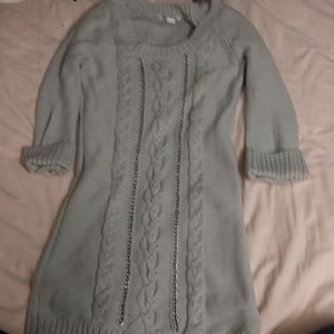 Bodycon quicksilver cable knit sweater dress